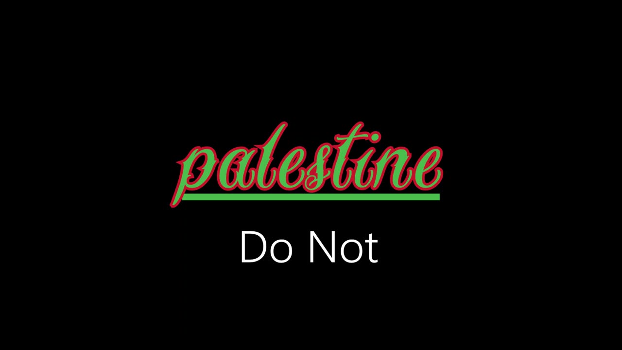 Palestine ¦ Do Not (official audio)