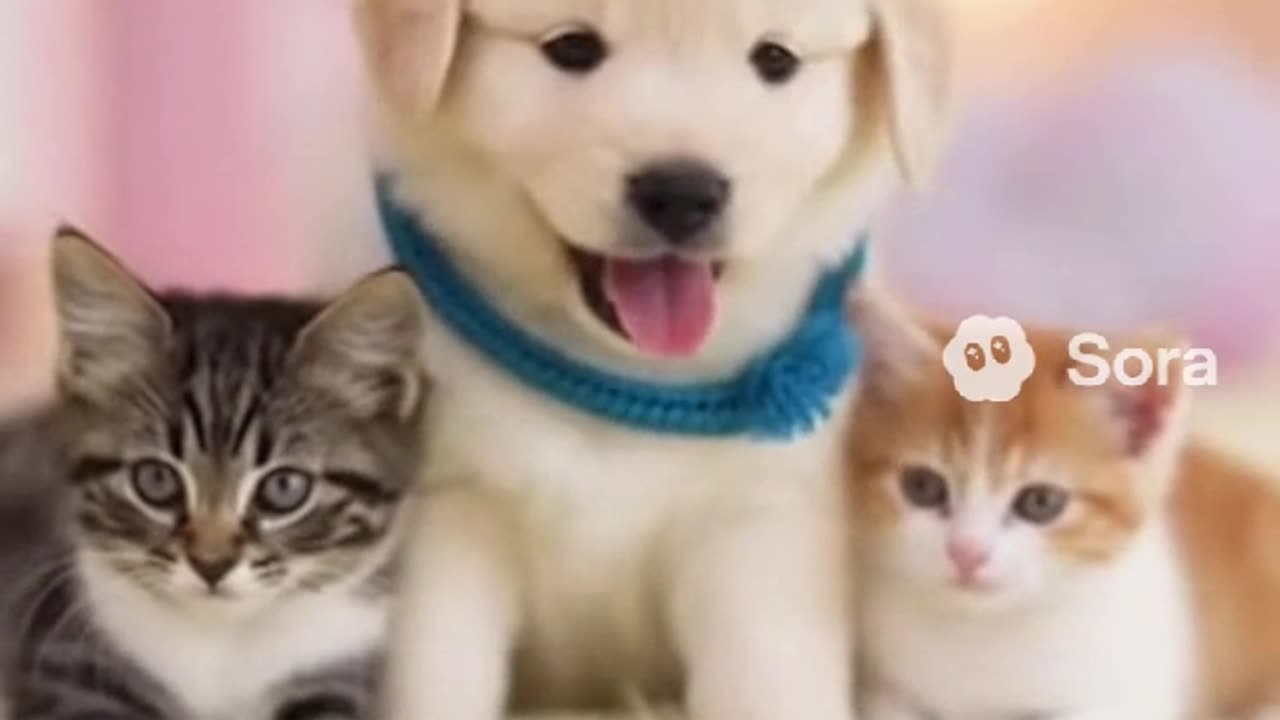 cute kittens and puppies Ai