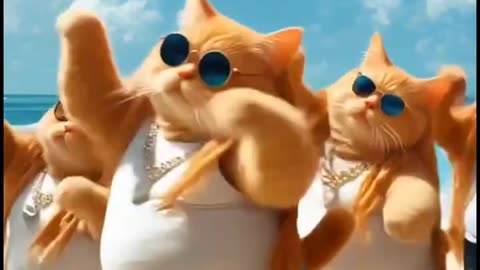 😺 Beach Party: Dancing Cats Under the Sun 🌴💃