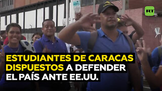Los estudiantes de Caracas confirman disposición a defender al país ante amenazas de EE.UU.