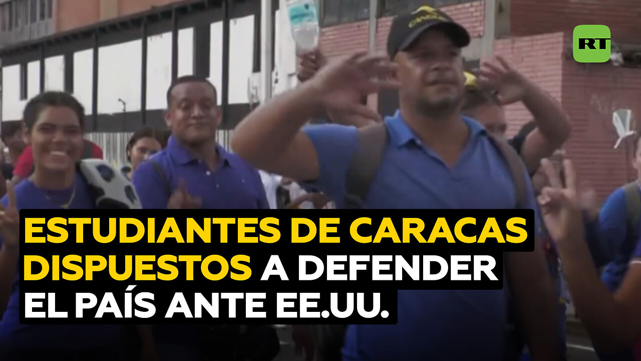 Los estudiantes de Caracas confirman disposición a defender al país ante amenazas de EE.UU.