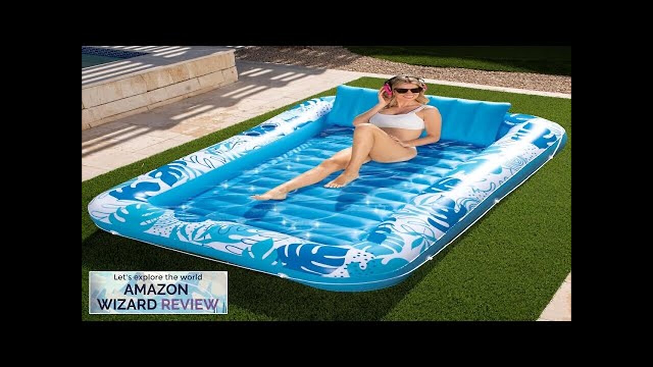 Sloosh Inflatable Tanning Pool Lounger Float-XL 85" x 57" Extra Large Suntan Review