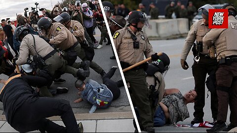Illinois State Police Confront Aggressive Anti-ICE Protesters