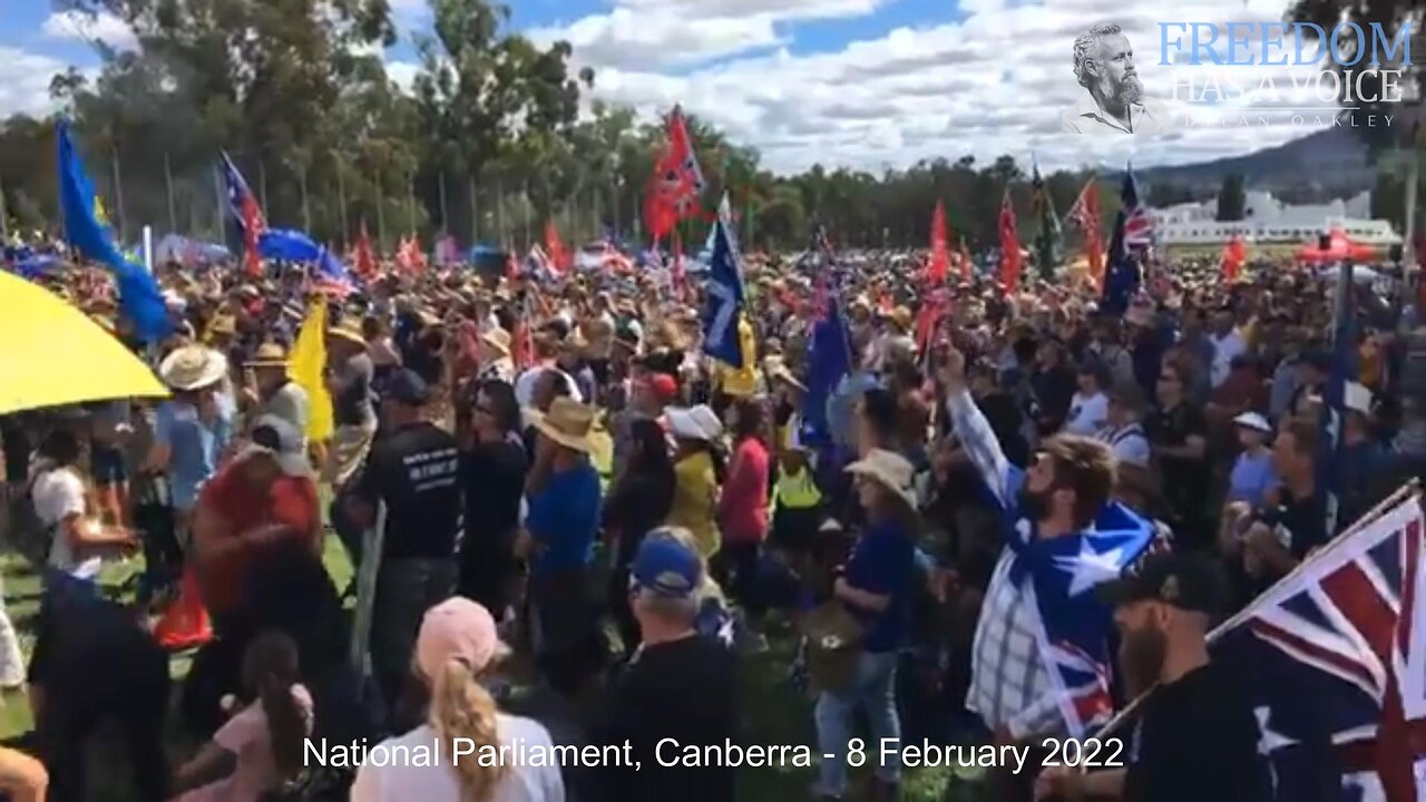 Freedom Protest and Letter of Demand - National Parliament in Canberra, 8 February 2022