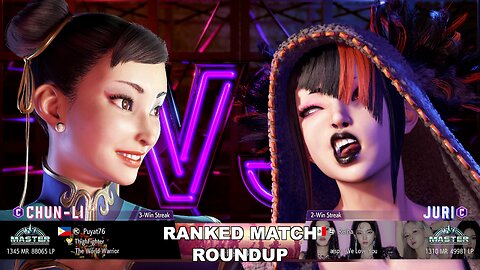 Kuya Kalbo SF6 Ranked Match Roundup. Chun Li Master Rank [Hori Fight Stick]