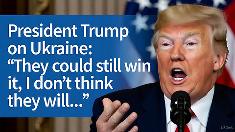 President Trump on Ukraine: "They could still win it, I don't think they will…"