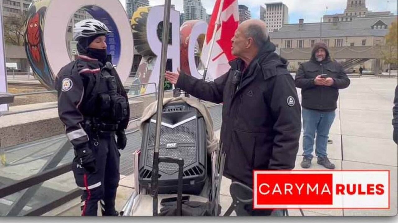 Police Turn Off Canadian National Anthem As Palestinian Flag Is Raised Over Toronto City Hall