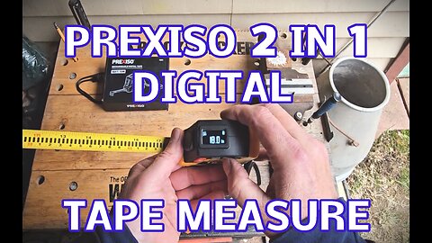 PREXISO 2 in 1 Digital Tape Measure, 16 ft, lots of options