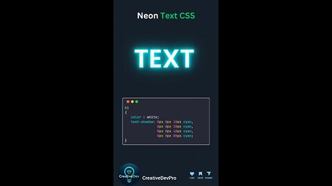 Neon Text Effect CSS