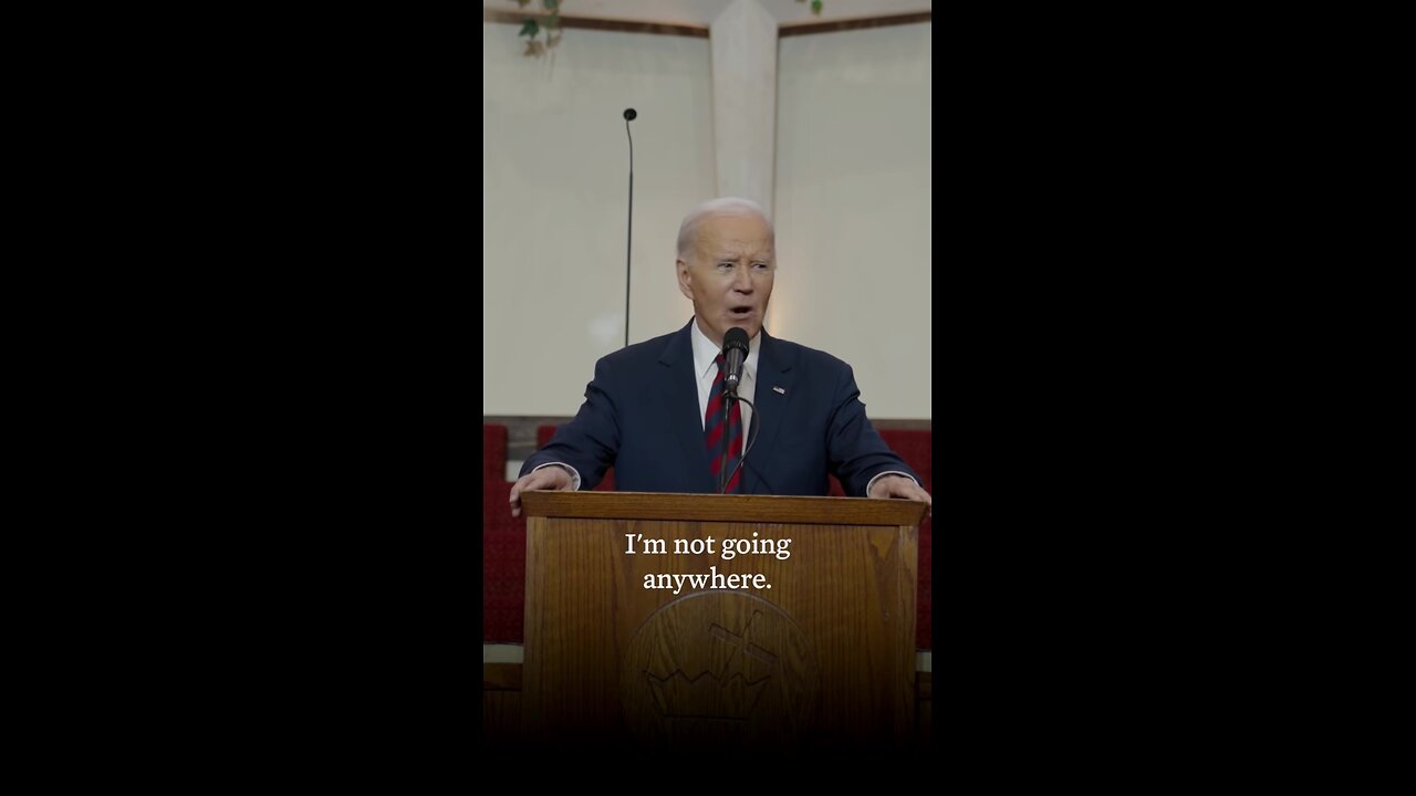 "I'm not going anywhere", said Joe Biden, before leaving the White House