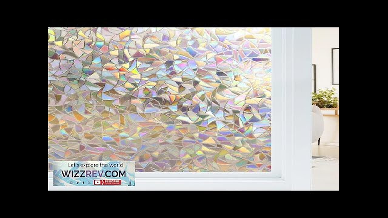 Haton Window Privacy Film Stained Glass Window Film Rainbow Window Clings Decorative Review