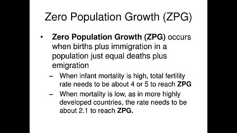 Zero Population Growth Movement Mass Sterilization & Population Reduction