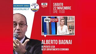 🔴Interventi dell'On. Alberto Bagnai, Responsabile econ. Lega, ospite a Start su SkyTg24 (22.11.2025)