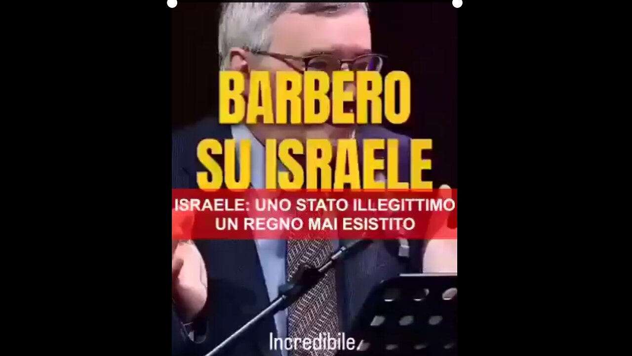 PROF. ALESSANDRO BARBERO: "LA STORIA DEL REGNO DI ISRAELE È UN CLAMOROSO FALSO STORICO: L'ARCHEOLOGIA BIBLICA NON HA TROVATO TRACCIA DEGLI ISRAELITI IN PALESTINA"