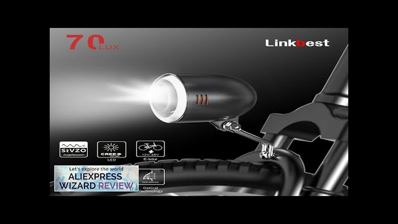 Linkbest Bike Light 70 Lux Electric Bicycle Cycling Headlight Powerful Front Light Review