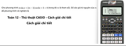 Cho phương trình msinx+(m-1)cos2x+5= 0 (Trong đó m là tham số). Vô nghiệm số các giá trị nguyên để m