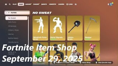 Fortnite Item Shop|September 29, 2025
