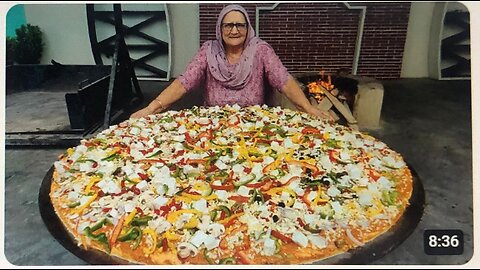 BIG PANEER MAKHNI PIZZA | Giant Pizza | Pizza Recipe | Biggest Pizza | By Grandma | Veg Village food