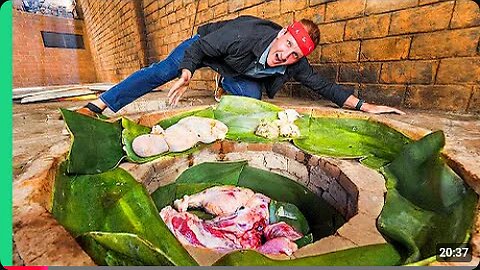 MEXICAN MEAT PIT!!! Ancient Underground Primitive Cooking Techniques!!!