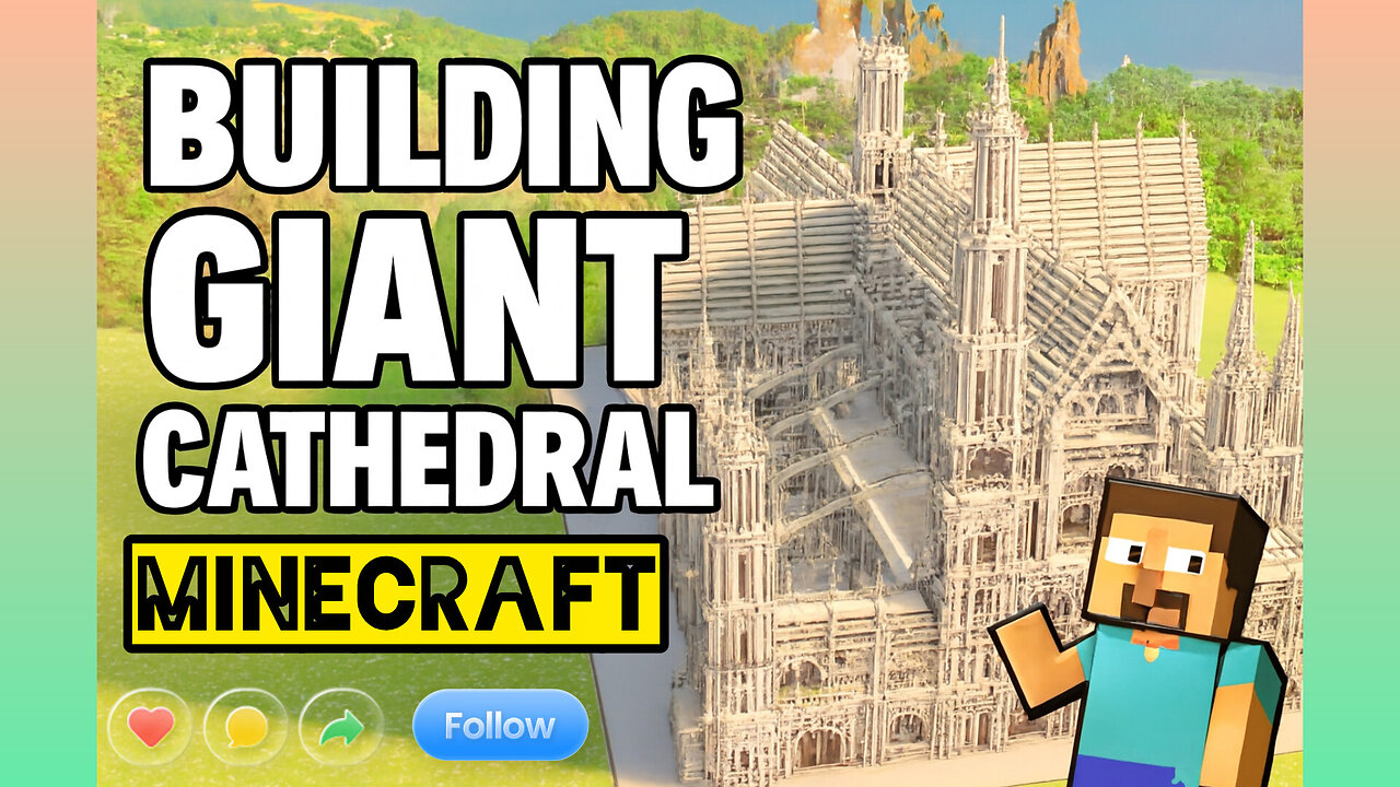 Minecraft Cathedral Build | Epic Gothic Architecture & Tree Courtyard