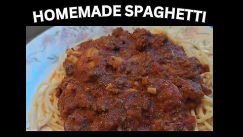 HOMEMADE SPAGHETTI RECIPE FOR DINNER!