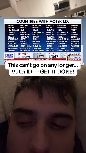 This can’t go on any longer… Voter ID — GET IT DONE!