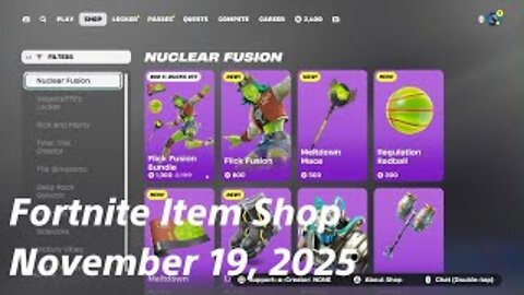Fortnite Item Shop|November 19, 2025(*New* Flick Fusion Bundle)