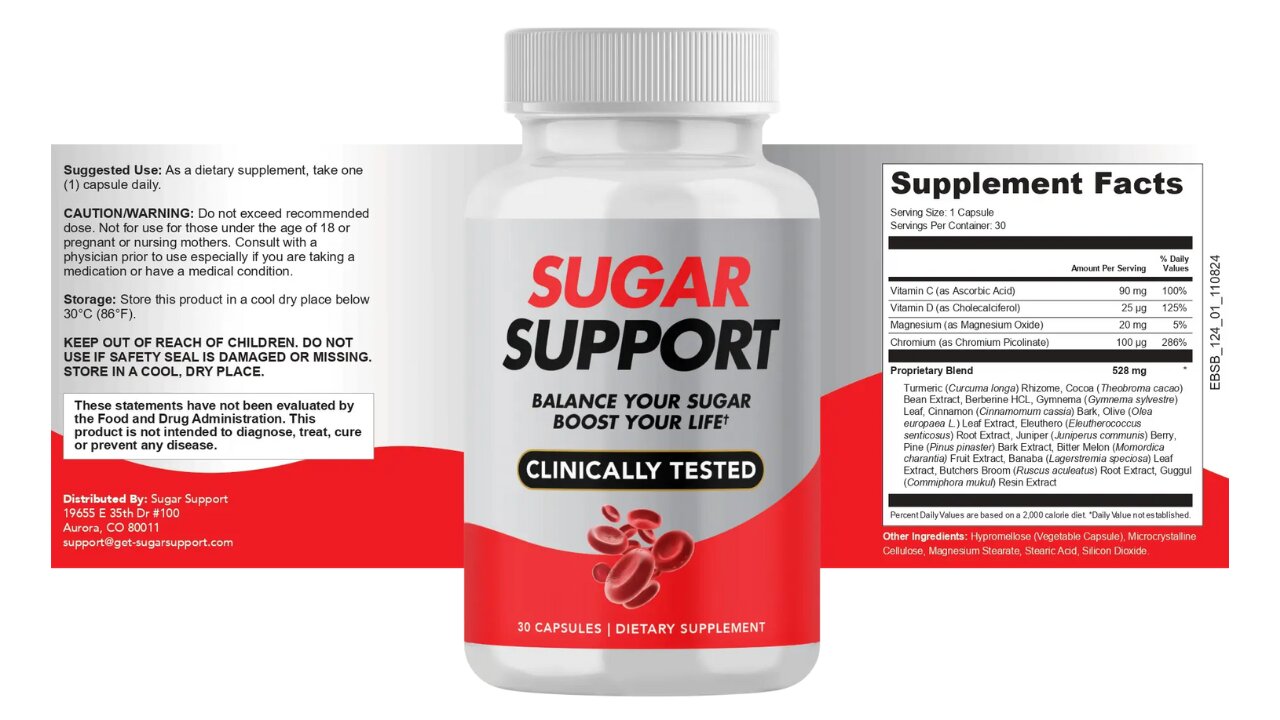 Sugar Support Supplement: The Best Product to Support Blood Sugar!