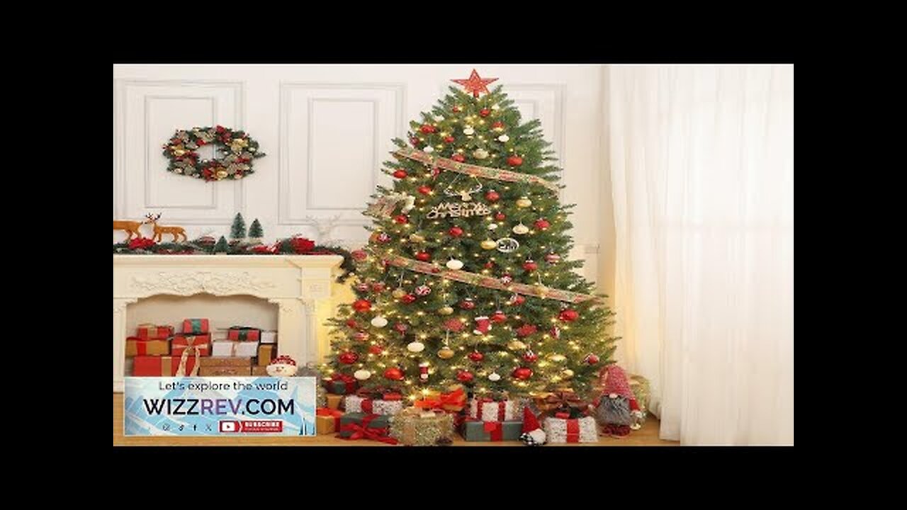 Pre-Lit Artificial Christmas Tree with Warm White Lights 6FT Tall Lighted Xmas Review