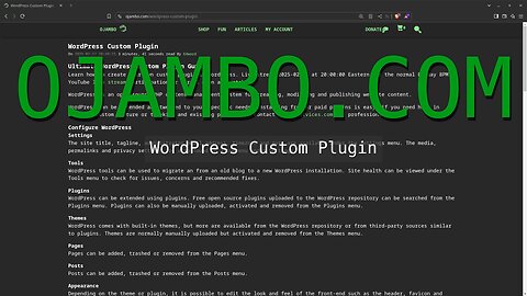 WordPress Custom Plugin