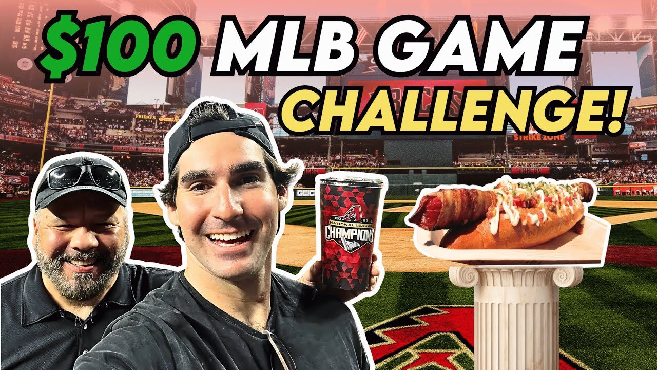 MLB Challenge: I Tried To Spend Under $100 at A Baseball Game Only Buying Tickets, Parking, & Food!