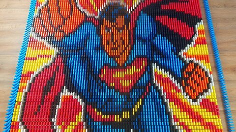 SUPERMAN Made From 5,000 DOMINOES | Domino Art