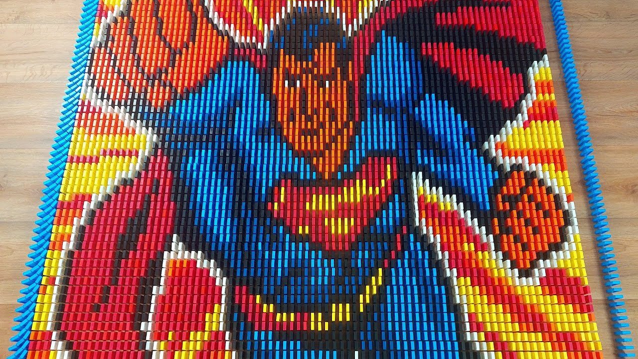 SUPERMAN Made From 5,000 DOMINOES | Domino Art