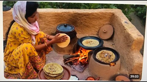 Cooking SARSON ka SAAG and MAKKE ki Roti on Mud Chulha in Village lI Desi Winter Village Living Il