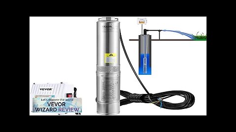 VEVOR Deep Well Submersible Pump 1.5HP 115V/60Hz 37gpm 276ft Head with 33ft Review