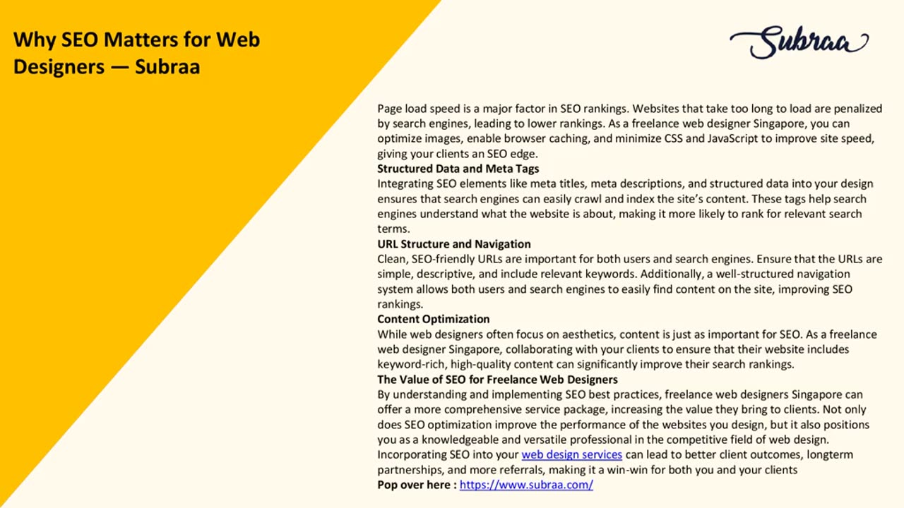 Why SEO Matters for Web Designers — Subraa