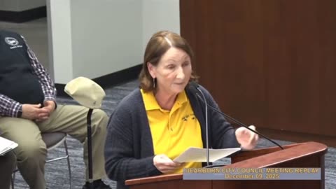 Woman plays Islamic call to prayer at city council, since city refuses to enforce noise ordinance