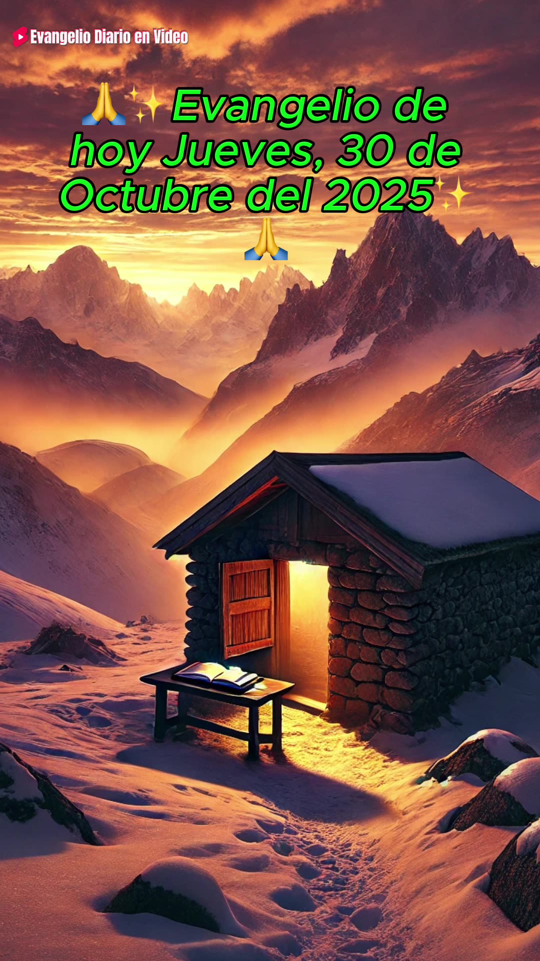 🙏✨Evangelio de hoy Jueves, 30 de Octubre del 2025✨🙏