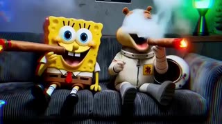 SPONGEBOB AND FRIENDS HAVING A SMOKE SESH!!