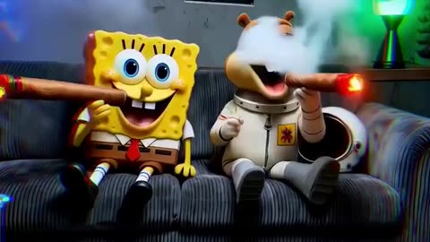 SPONGEBOB AND FRIENDS HAVING A SMOKE SESH!!