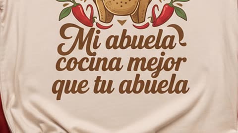 ¿Tu abuela cocina así de rico? La mía gana fácil con esta camiseta #abuelasabia #cocinalatina