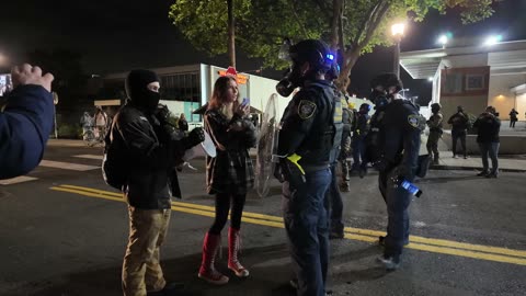 We witnessed this female protester get maced in the face by a federal agent in front