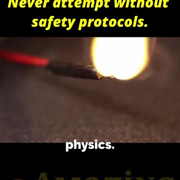 No Way to Strike? This Battery Lights a Match #firestarter #sciencehack #diy #shorts