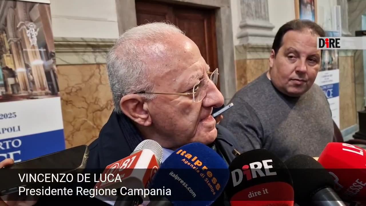 De Luca - PACE. L'1 FEBBRAIO CONCERTO NEL DUOMO DI NAPOLI PER STOP GUERRE (24.01.25)