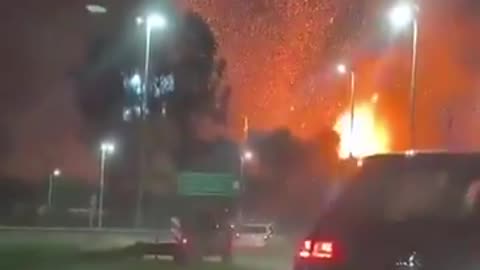 Small plane crashes into thermal power plant in Ezeiza, Argentina, causing massive explosion.