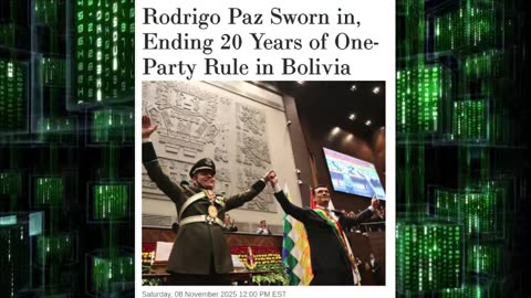 Conservative Sworn in as President of Bolivia Ending Socialist Rule