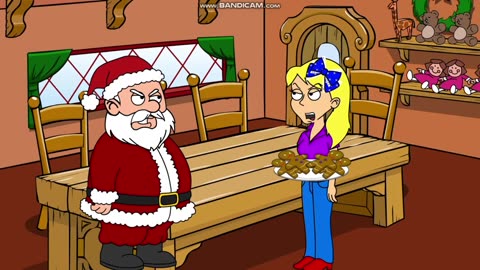 Skylar Tries To Steal Santa's Cookies (Reupload)