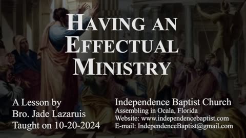 Having an Effectual Ministry