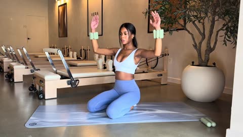 5MIN pilates arm workout ⧸⧸ slim & toned arms ⧸⧸ optional equipment