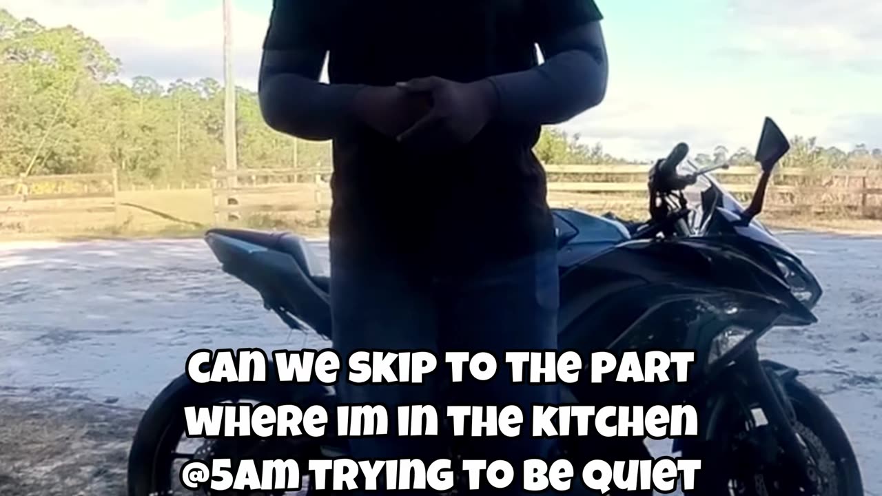 You trying to be the next motorcycle couple?